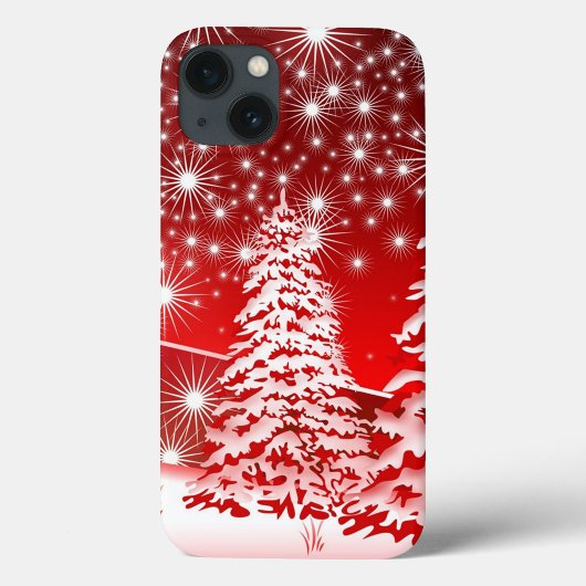 Rode boom met sneeuw Case-Mate iPhone case