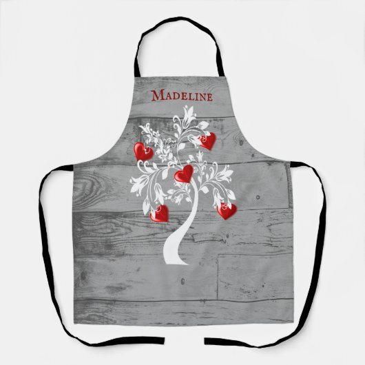 Rode boom van het Gepersonaliseerd Schort van het (Voorkant)