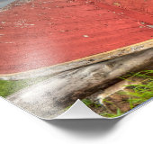 Rode boot bij het fort van Louisbourg Foto Afdruk (Hoek)