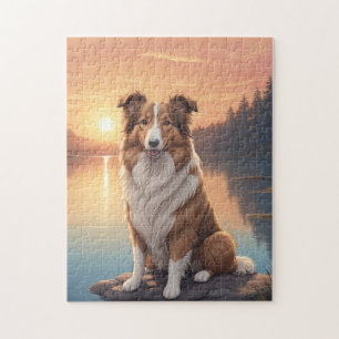 Rode Border Collie Legpuzzel