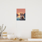 Rode Border Collie Poster (Keuken)