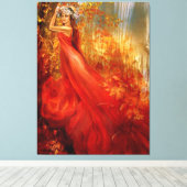 Rode bossen canvas afdruk (Insitu (Houten vloer))