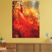 Rode bossen canvas afdruk (Insitu (Woonkamer))