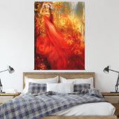 Rode bossen canvas afdruk (Insitu (Slaapkamer))