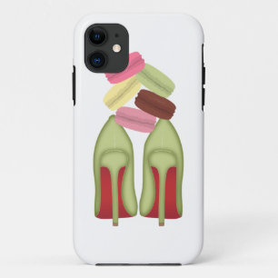 Rode bottometjes, stilettos, hoge hakken en macaro iPhone 11 hoesje