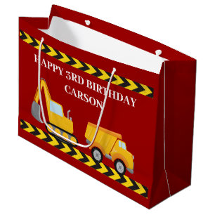 Rode Bouw Truck Jongens Custom Kids Verjaardag Groot Cadeauzakje