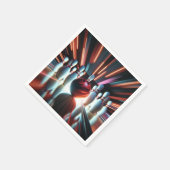 Rode Bowling Bal en Spelden Servet (Hoek)