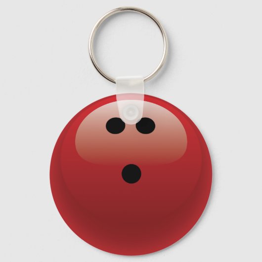 RODE BOWLINGBAL SLEUTELHANGER (Voorkant)