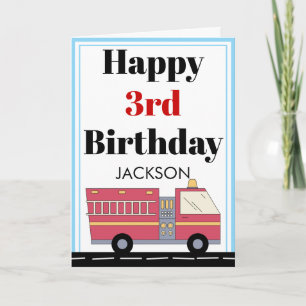 Rode Brandweeralarm Brandweerwagen Verjaardagsbeno Kaart