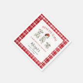 Rode Brandweerman Puppy Baby shower Servet (Hoek)