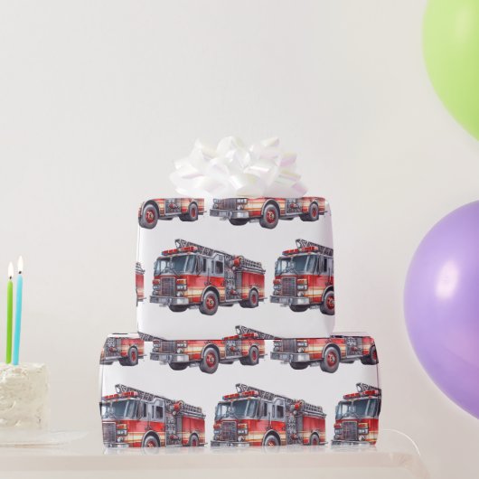 Rode brandweerwagen's cadeaupapier (Feestgeschenken)