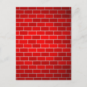 Rode brick met achtergrond voor spotlicht briefkaart