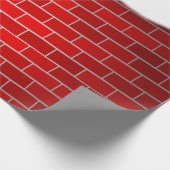 Rode brick met sneeuwwitje cadeaupapier (Hoek)