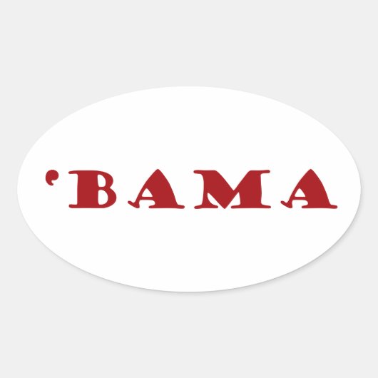 rode brief van bama ovale sticker (Voorkant)