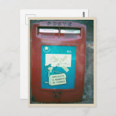  rode brievenbus in Rome foto Briefkaart (Voorkant / Achterkant)