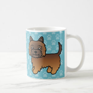 Rode Brindle Cairn Terrier Cartoon Hond Koffiemok