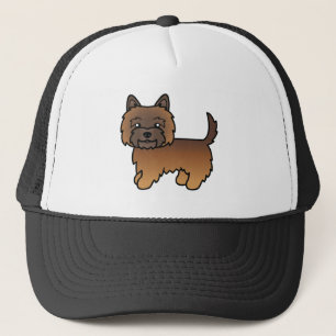 Rode brindle Cairn Terrier Cartoon Hond Tekening Trucker Pet