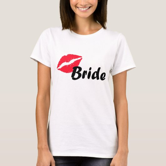 Rode bruidlippen t-shirt (Voorkant)