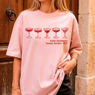 Rode bruidsmeisje Espresso Martini Bachelorette T-shirt