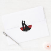 Rode bruiloft paar zegels (Envelop)