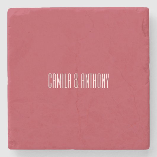 Rode bruiloft stenen onderzetter (Voorkant)