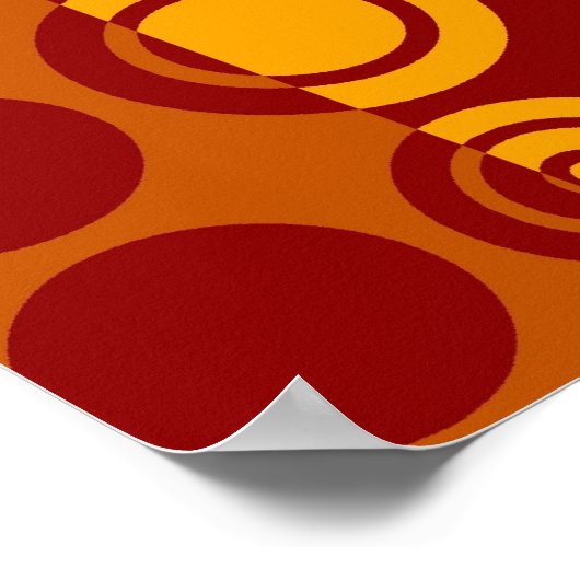 rode bruine bindmiddelen Abstracte kunst Poster (Hoek)