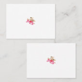 rode, bruine en roze illustratie plaatskaartje (Voorkant / Achterkant)