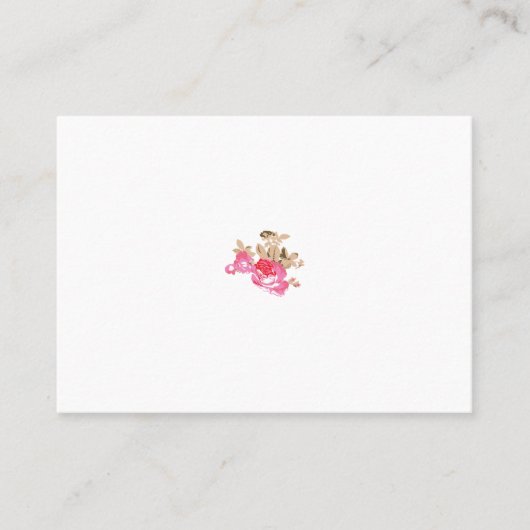 rode, bruine en roze illustratie plaatskaartje (Voorkant)