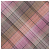 Rode bruine tartan stof (Close Up)