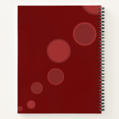 Rode bubbels abstracte techie ondersteuning: Je he Notitieboek (Achterkant)