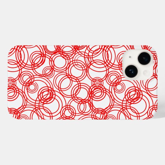 Rode bubels Case-Mate iPhone case (Achterkant (horizontaal))