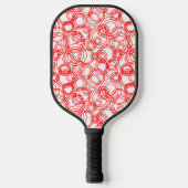 Rode bubels pickleball paddle (Voorkant)