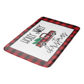 Rode Buffalo  drift- en boommonogram Badmat (Gekanteld)