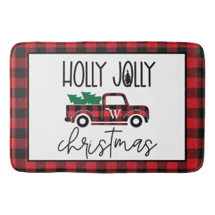 Rode Buffalo  drift- en boommonogram Badmat