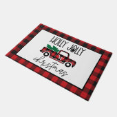 Rode Buffalo drift- en boommonogram Deurmat (Schuin)