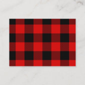 Rode Buffalo geruite vintage ambachtelijke kaart (Achterkant)