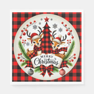 Rode Buffalo Plaid Kerstmis Servet