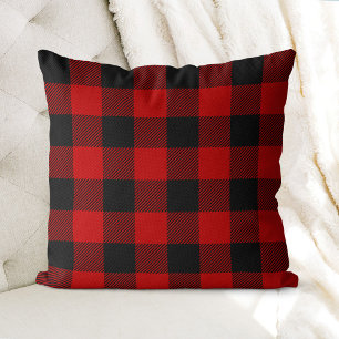 Rode Buffalo Plaid Kussen