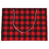 RODE BUFFALO PLAID PRINT | Grote Gift Bag Groot Cadeauzakje (Voorkant)
