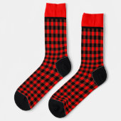 Rode Buffalo Plaid Sokken (Links)
