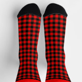 Rode Buffalo Plaid Sokken (Top)