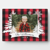 Rode buffalo Pset Rustic Pine Tree Familie Foto Fotoplaat (voorkant)