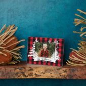 Rode buffalo Pset Rustic Pine Tree Familie Foto Fotoplaat (Zijkant)