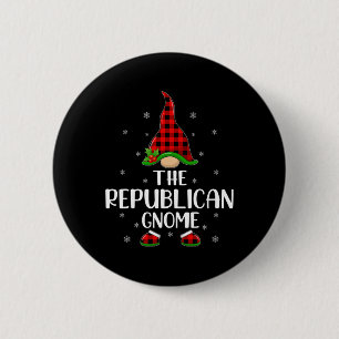 Rode Buffalo ruitpatroon bijpassend bij de Republi Ronde Button 5,7 Cm