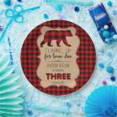 Rode Buffalo speelde verjaardag DRIE Custom Papieren Bordje (Feest)