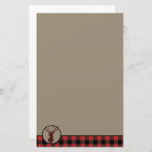 Rode Buffalo-speldengrens Briefpapier (Voorkant / Achterkant)