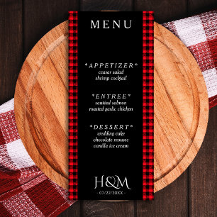 Rode Buffel Plaid Diner Bruiloft Receptie Menu