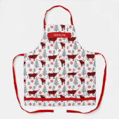 Rode Buffel Plaid Longhorn Patroon Schort (Voorkant)