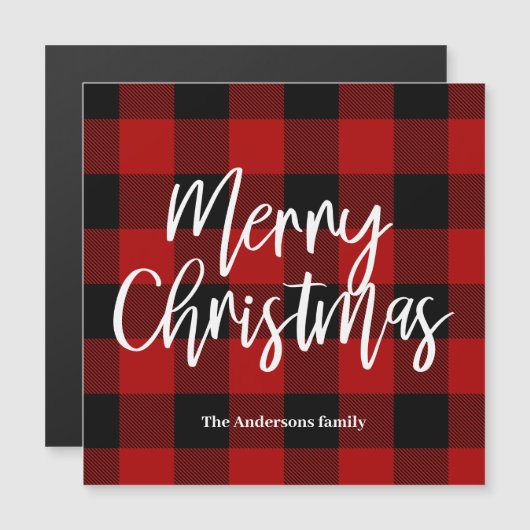 Rode Buffel Plaid & Vrolijk Kerstfeest |Persoonlij (Voorkant / Achterkant)
