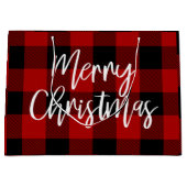 Rode Buffel Plaid & Vrolijk Kerstfeest |Persoonlij Groot Cadeauzakje (Voorkant)